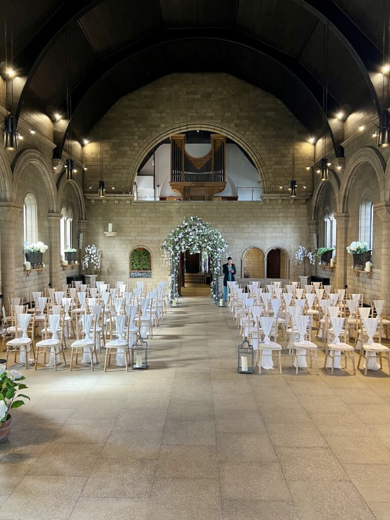 Ceremony at Sneaton Castle Chapel with Organ