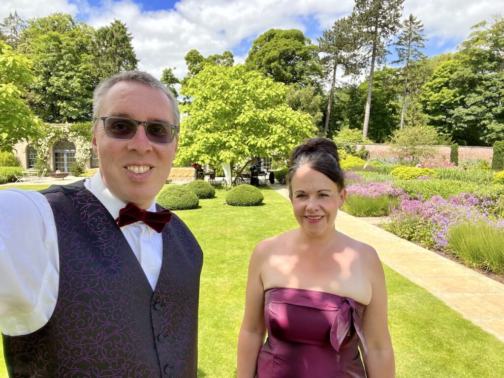 Jules Addison and Anne-Marie Humphries in the Garden at Middleton Lodge