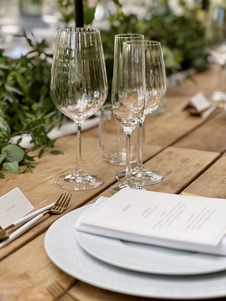 Wine Glasses on a table