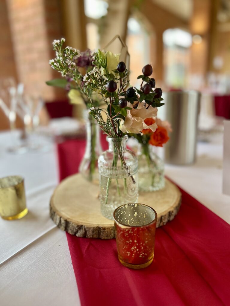 Table Decoration at Wedding