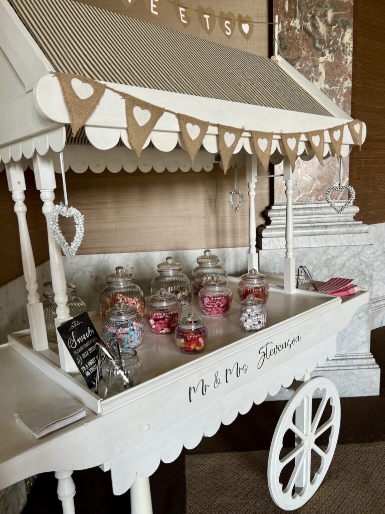 Sweet cart at Wynyard Hall