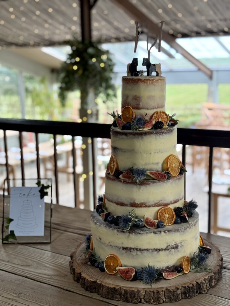 Wedding Cake at Cripps Stone Barn in Gloucestershire