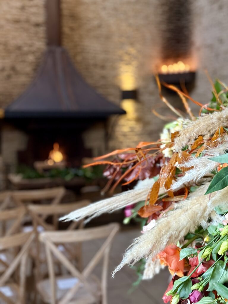 Ceremony Flowers at Cripps Stone Barn in Gloucestershire