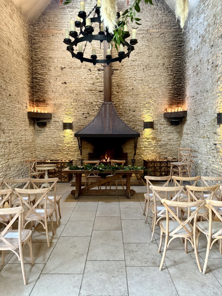 Ceremony room at Cripps Stone Barn in Gloucestershire