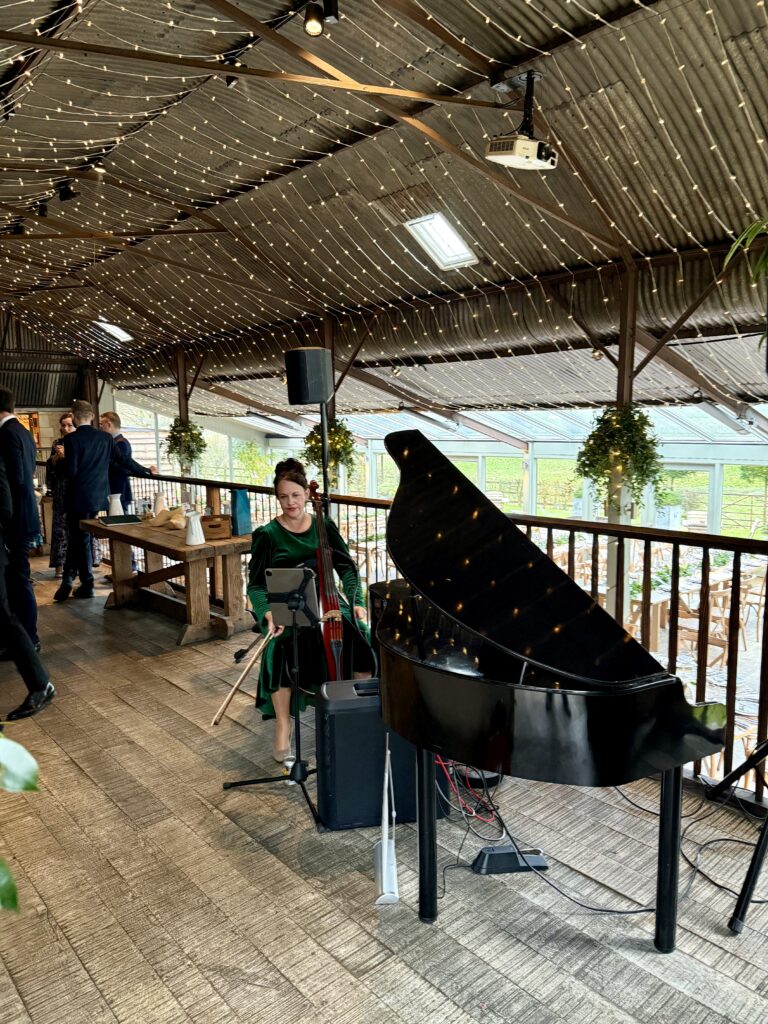 JAM Duo with Piano Shell at Cripps Stone Barn in Gloucestershire