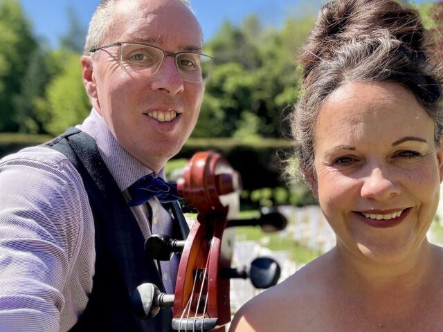 Jules and Anne-Marie at Balbirnie House in Scotland