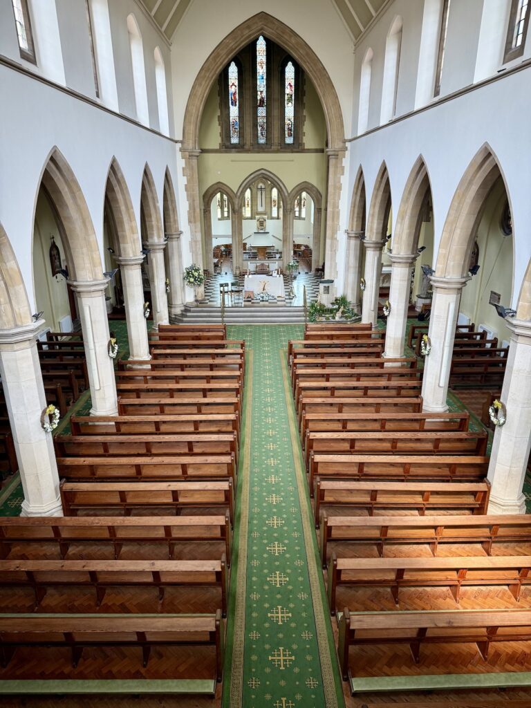 The Church Interior at St Thomas of canterbury church, Woodford Green, London