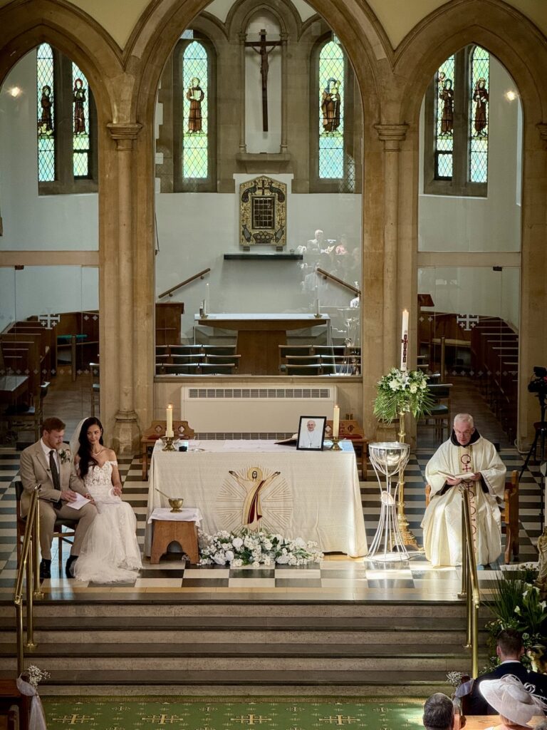 Wedding Ceremony at St Thomas of canterbury church, Woodford Green, London