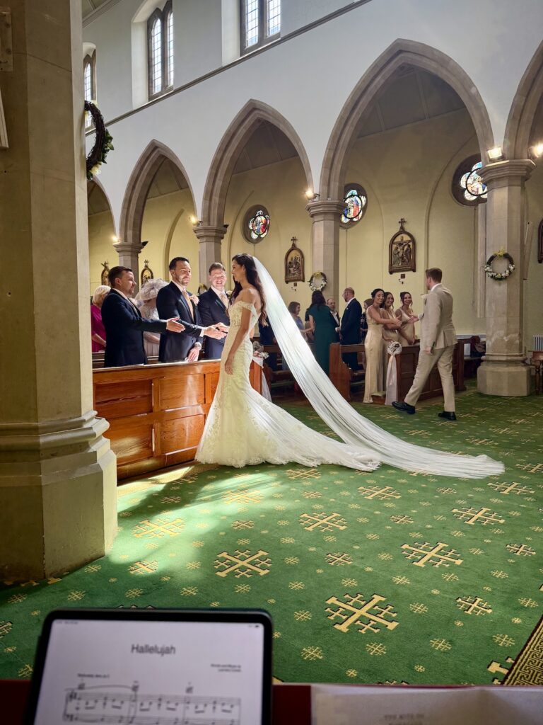 Bride at St Thomas of canterbury church, Woodford Green, London