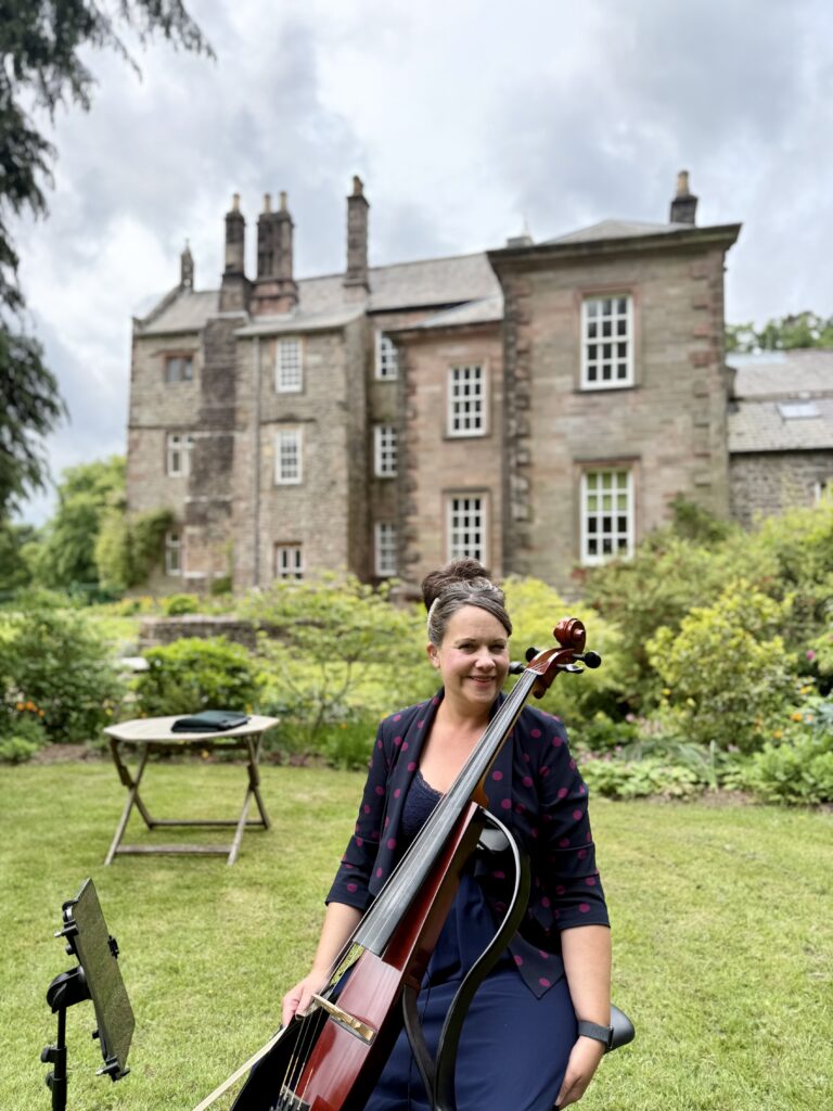 Wedding Cellist Browsholme Hall Clitheroe.