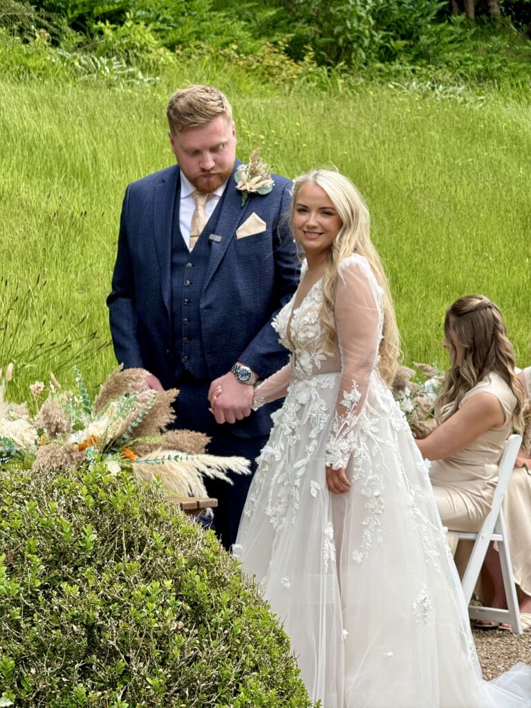 Wedding Ceremony Browsholme Hall Clitheroe.
