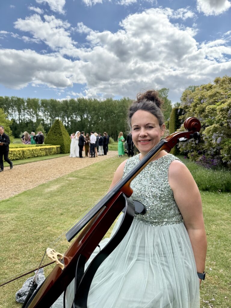 Anne Marie Humphries JAM Duo Cellist at Oxnead Hall in Norfolk