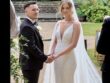 Bride and Groom in the ceremony at Coombe Lodge Blagden in Somerset