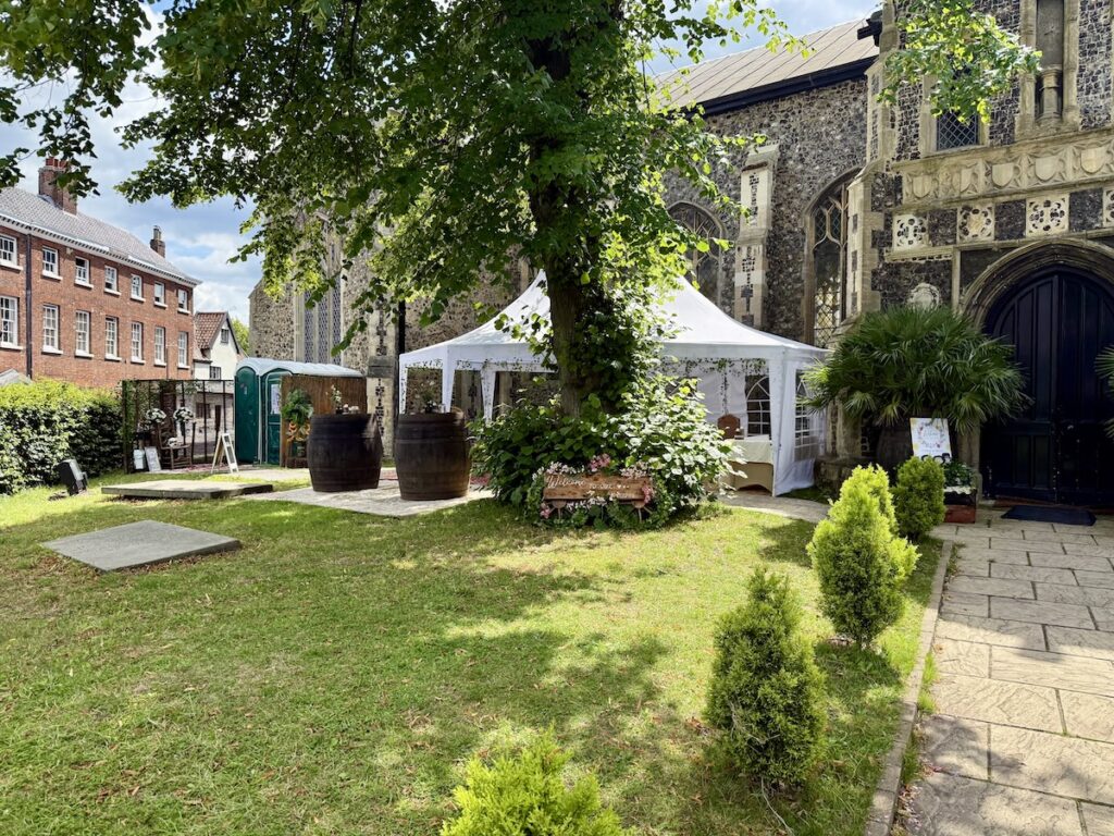 Exterior and Gardens at The Flint Room in Norwich