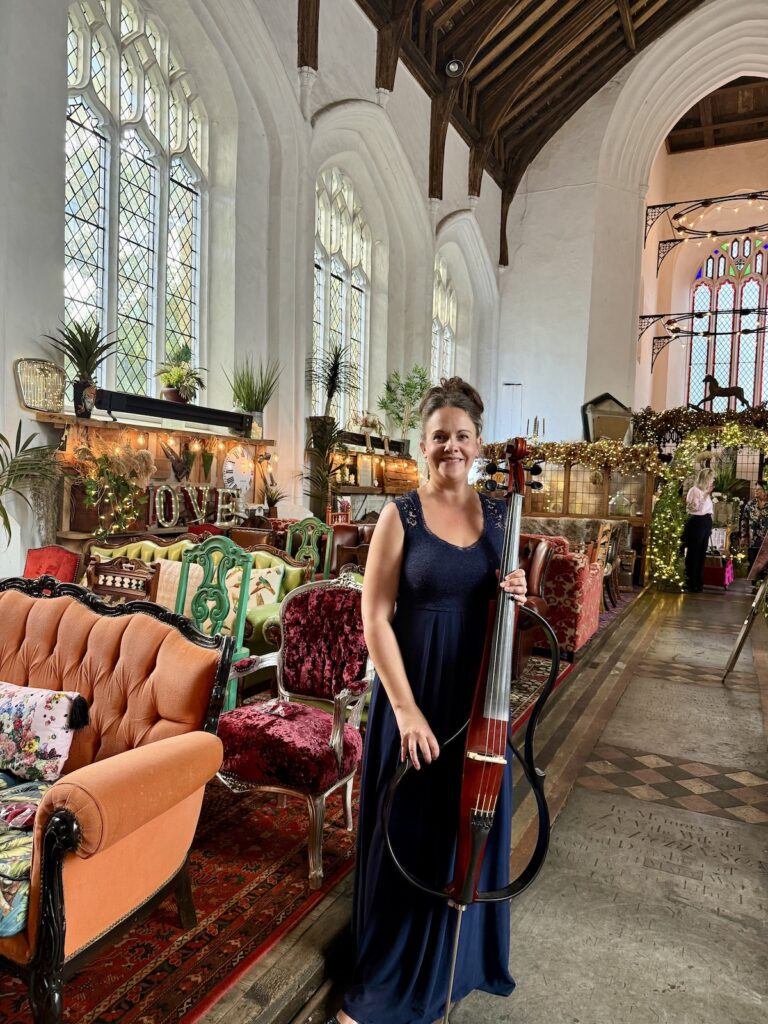 Wedding Cellist Anne-Marie at The Flint Room in Norwich