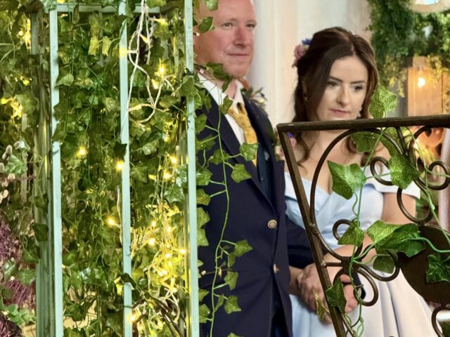 Bride and Groom at The Flint Room in Norwich