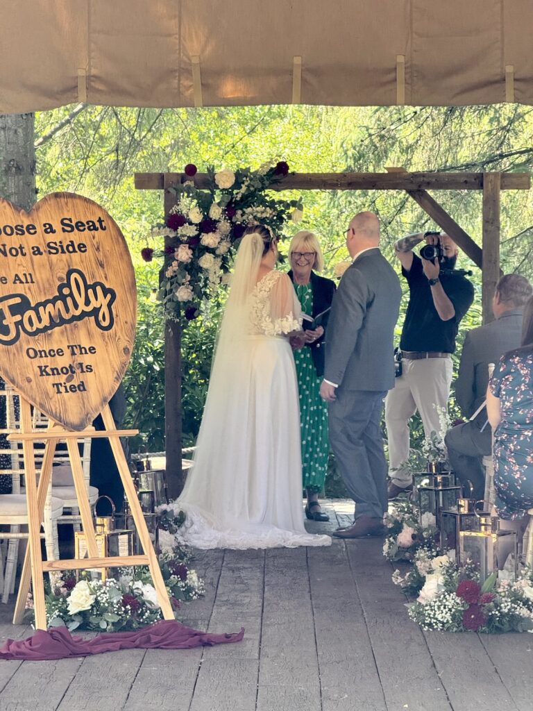 Bride and Groom at Hackness Grange in Yorkshire