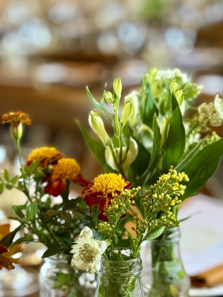 Floral display at High Billingshurst Farm in Surrey