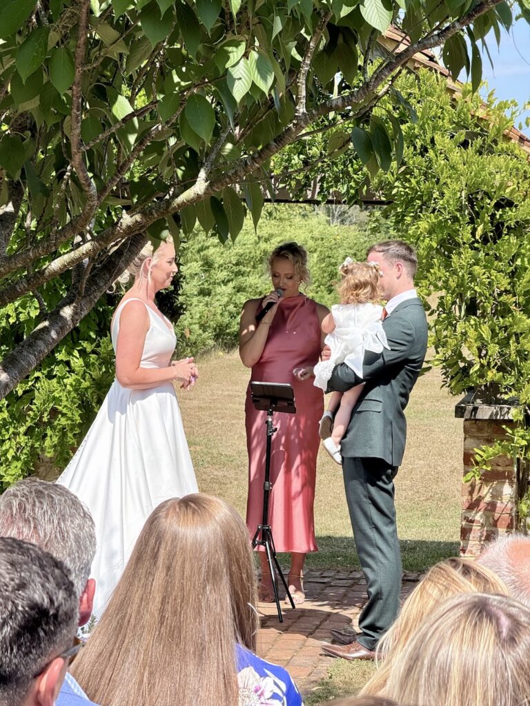 Wedding ceremony at High Billingshurst Farm in Surrey