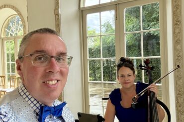 Joanna & Sam’s Wedding at Hanbury Barns – Music by JAM Duo