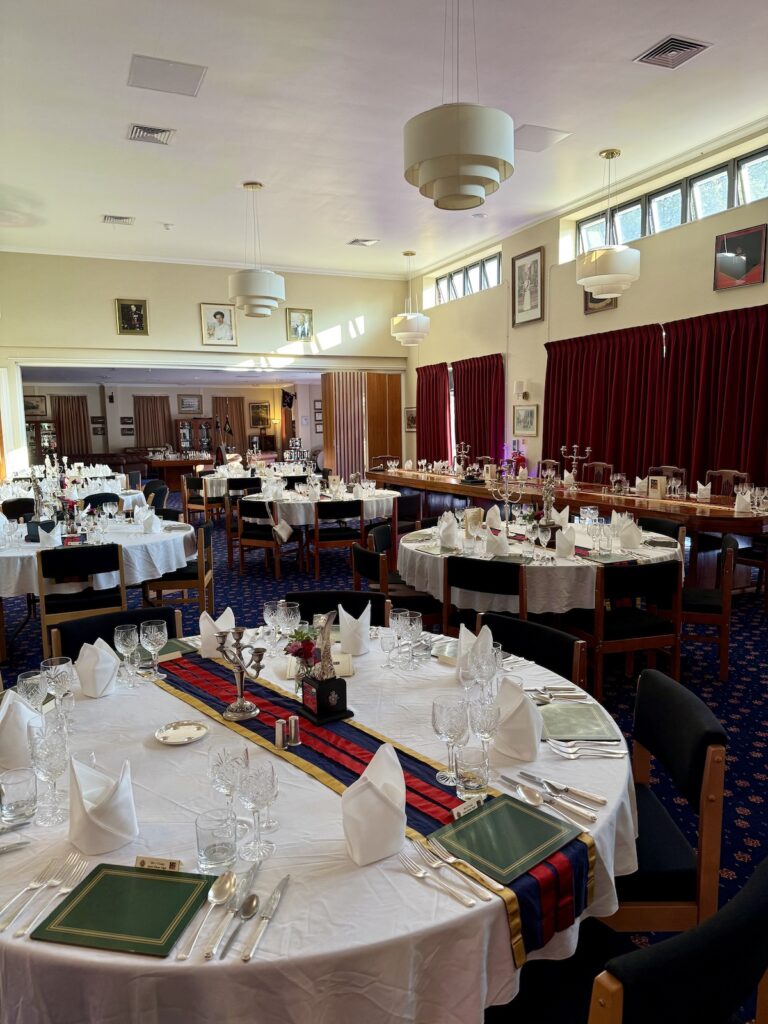 Formal Dinner in the officers mess St Omer Barracks Aldershot Barracks