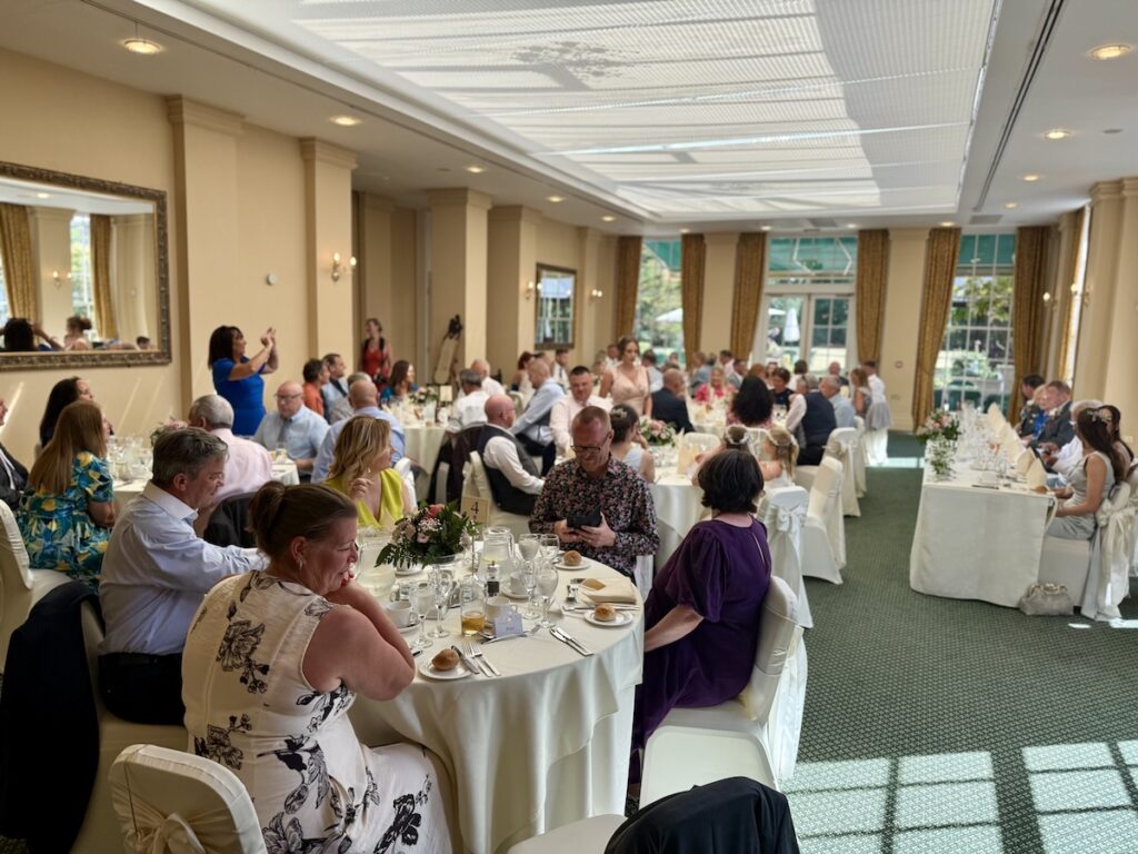 Wedding meal with music from JAM Duo at The Lawn, Rochford, Essex