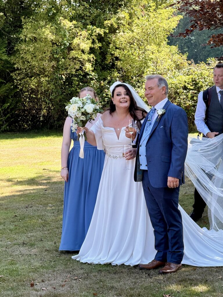 Bride and Groom at Audleys Wood Hotel in Basingstoke.