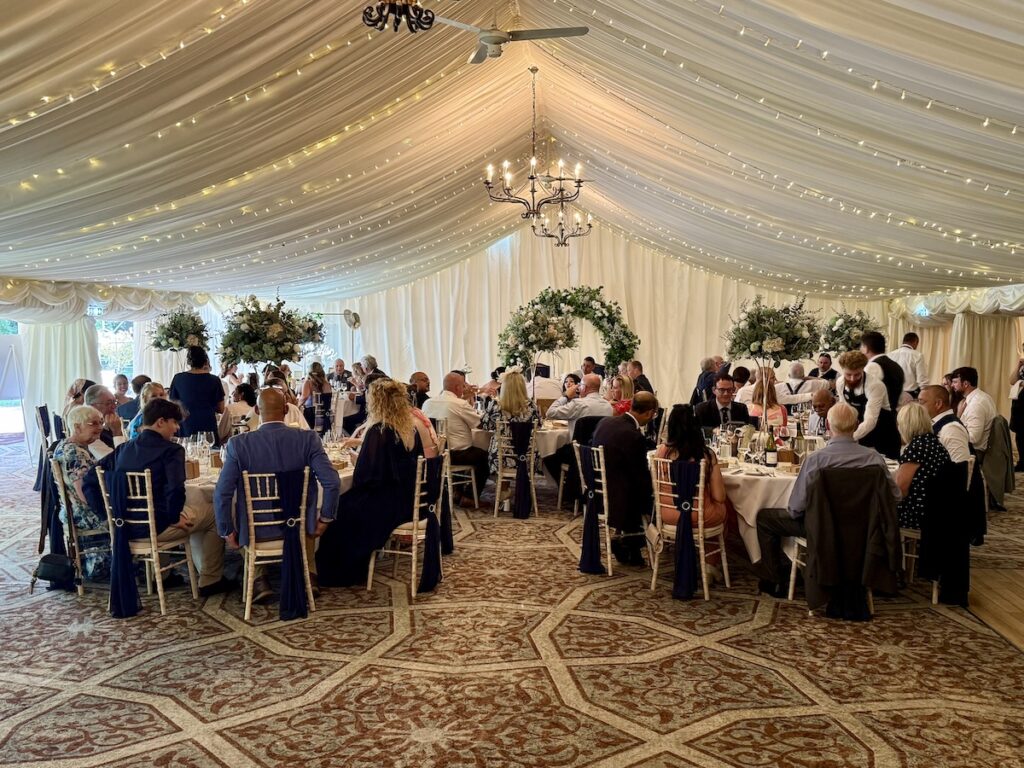 Wedding Meal at Audleys Wood Hotel in Basingstoke.