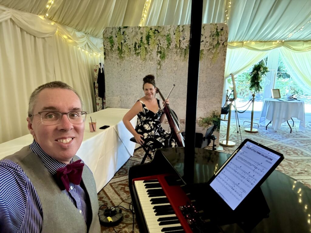 JAM Duo cello and piano at Audleys Wood Hotel in Basingstoke.