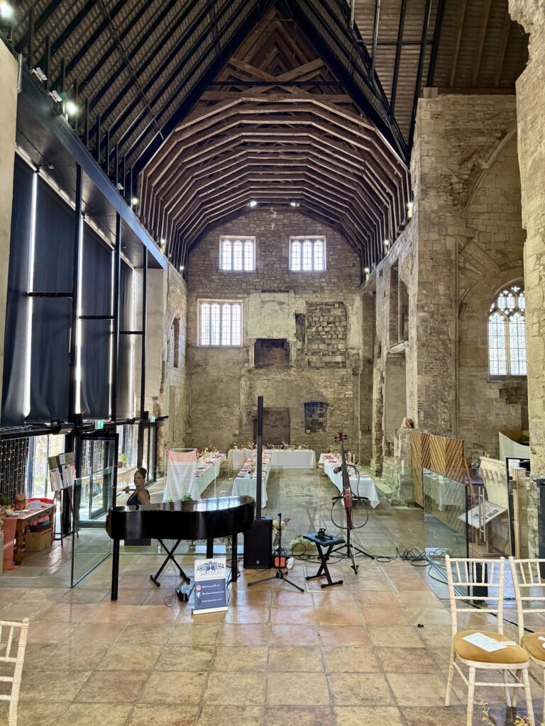 Wedding Meal with Musicians and JAM Duo Cello and Piano at Blackfriars Priory in Gloucester