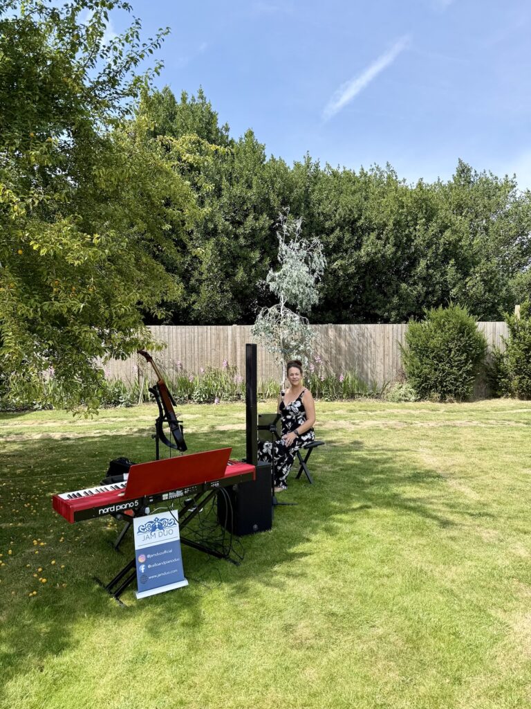 JAM Duo - Anne Marie Cellist at Charingworth Manor in the Cotswolds