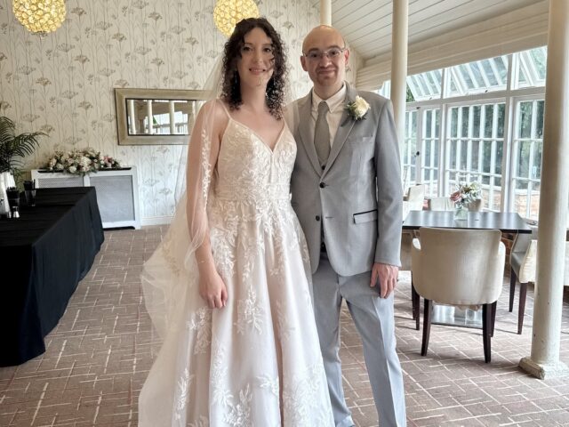 Wedding couple bride and groom at Forty Hall in Enfield