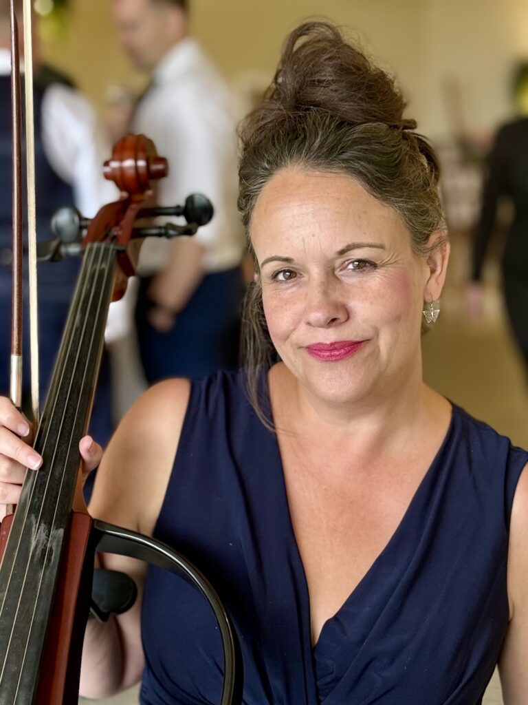 Anne-Marie Humphries Cellist at Hanbury Barns in Staffordshire