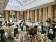 The meal room with a green theme at The Lawn, Rochford in Essex
