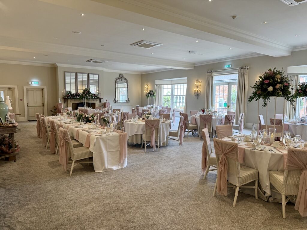 Wedding meal at Tickton Grange