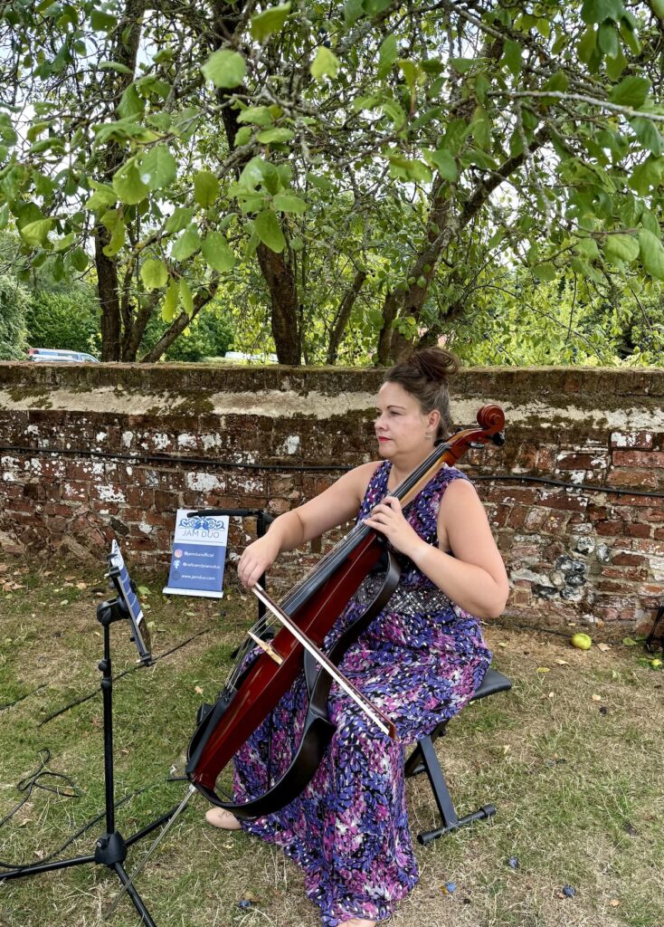 Wedding cellist at Ufton Court