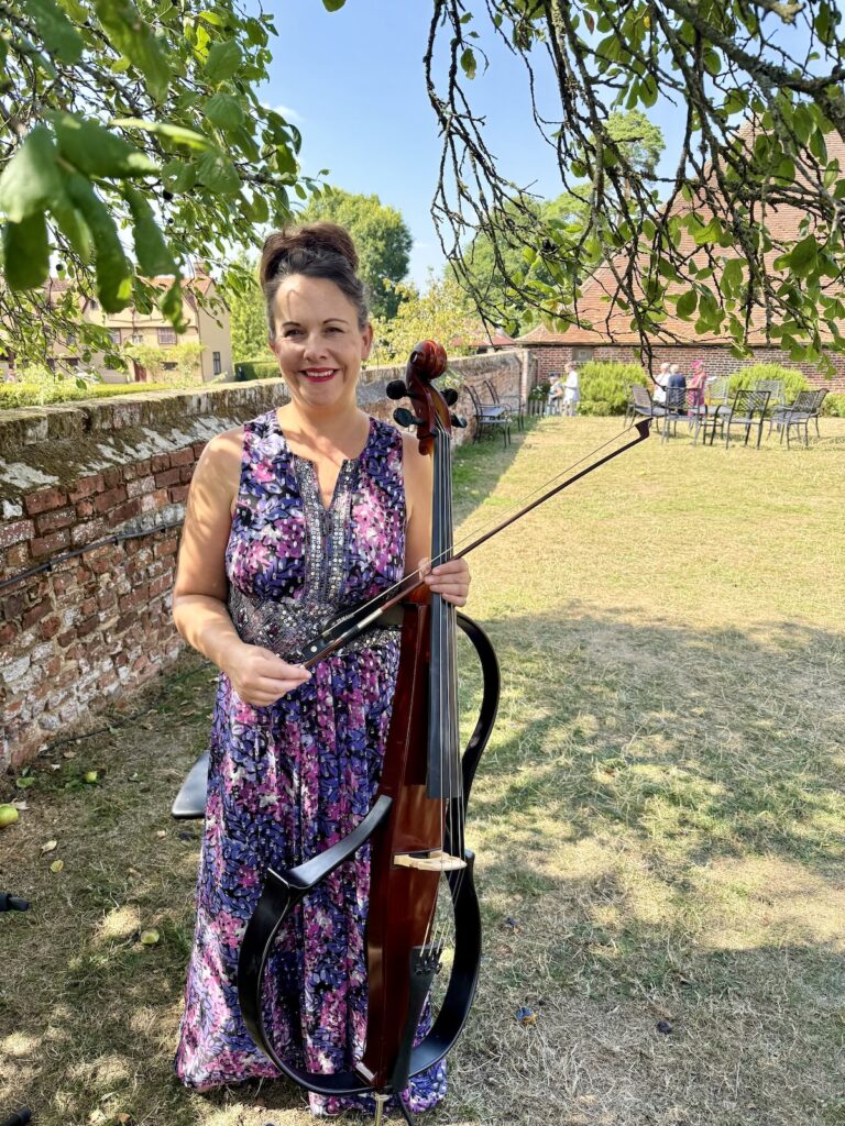 Wedding cellist at Ufton Court