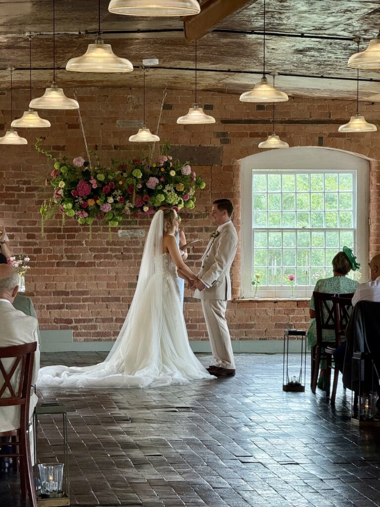 Couple getting married at the West Mill Wedding Venue in Derby