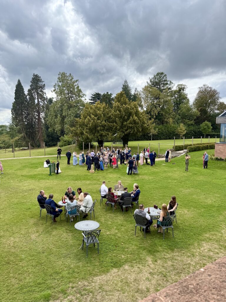 Outdoor Drinks Reception at Bredenbury Court Barns