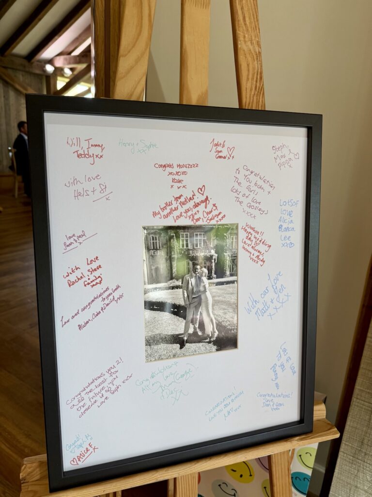 Wedding sign at Bredenbury Court Barns