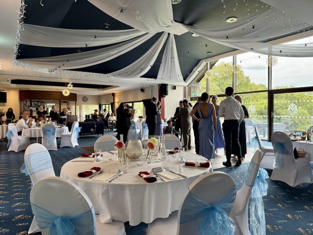 Wedding Drinks reception at Cardiff Golf Club in South Wales.