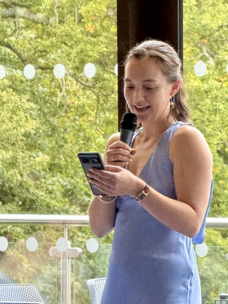 Bridesmaid speech at Cardiff Golf Club in South Wales.