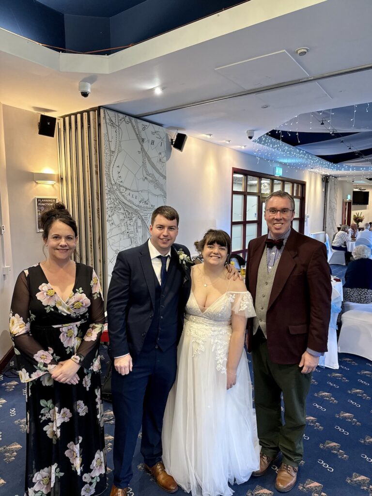 JAM Duo with Wedding couple at Cardiff Golf Club in South Wales.