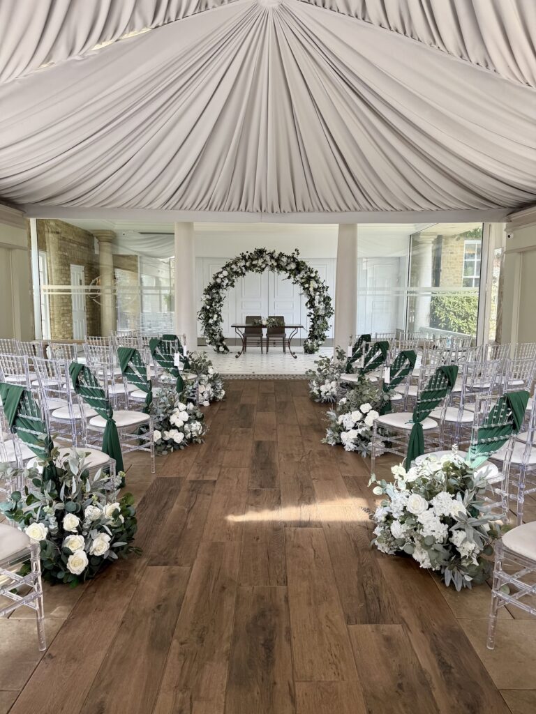Ceremony room at Friern Manor in Essex