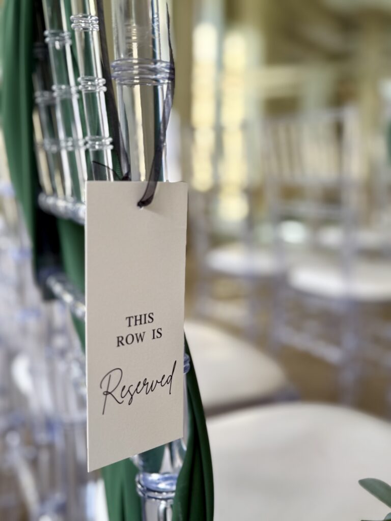 Reserved sign at Friern Manor in Essex