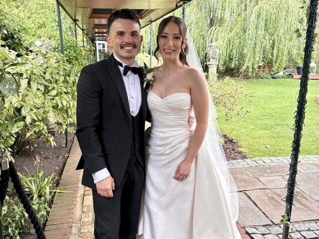 Bride and Groom at Friern Manor in Essex