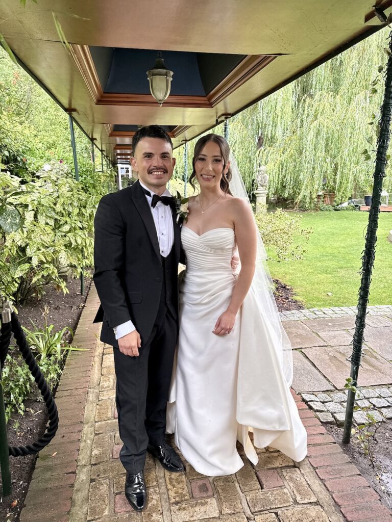 Bride and Groom at Friern Manor in Essex