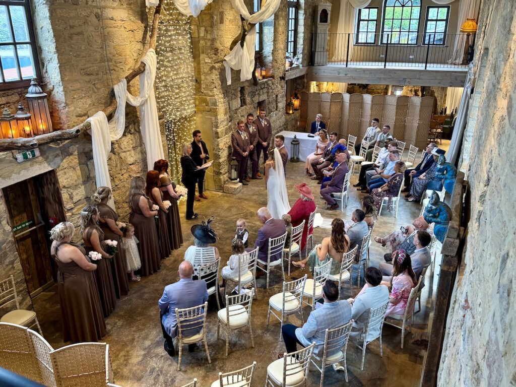 Wedding ceremony at Grand Villa Heights in Ravenscar