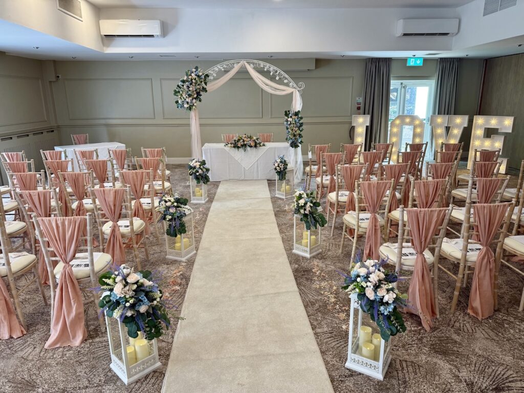 Ceremony room at Hellaby Hall Hotel