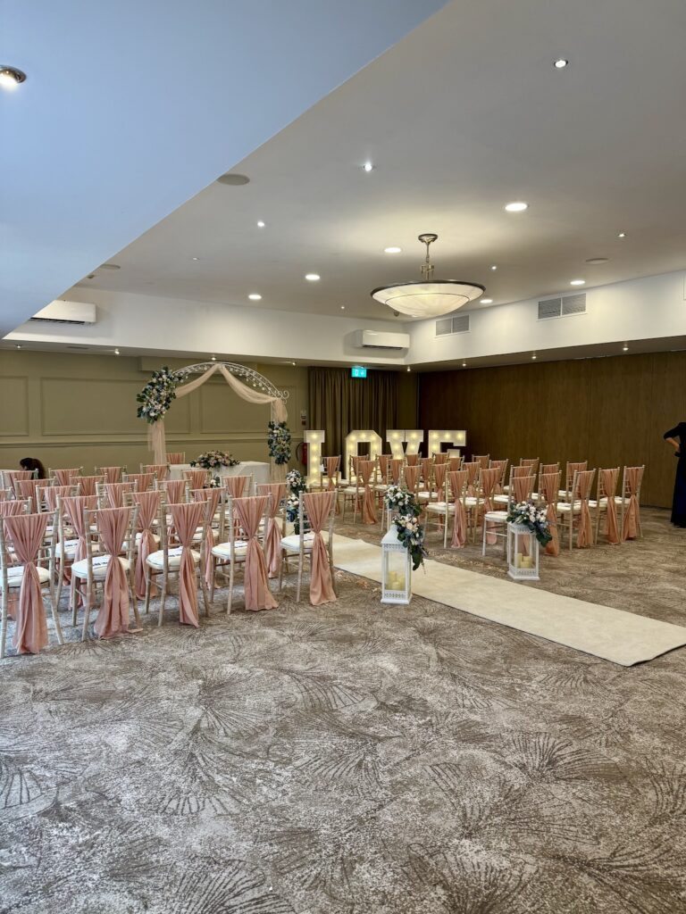 Wedding ceremony room at Hellaby Hall Hotel